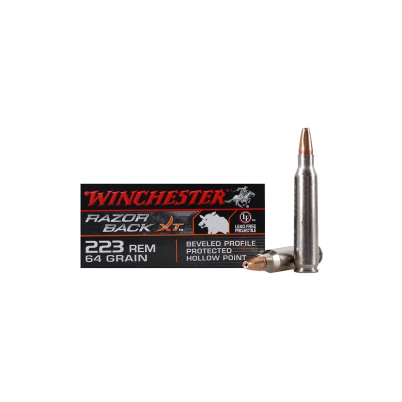 Winchester Razorback XT 223 Remington 64 Grain Lead Free Hollow Point