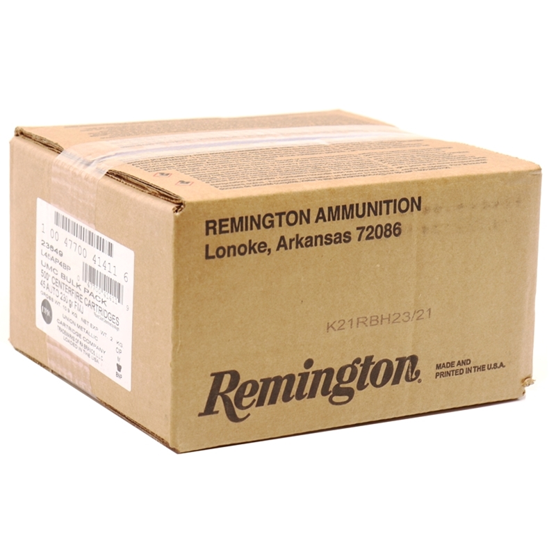Remington UMC 45 ACP AUTO Ammo 230 Grain Full Metal Jacket 500 Rounds