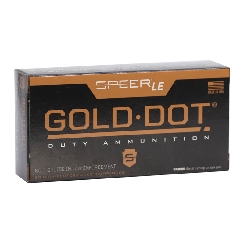 Speer Gold Dot LE Duty 9mm Luger Ammo 115 Grain Jacketed Hollow Point