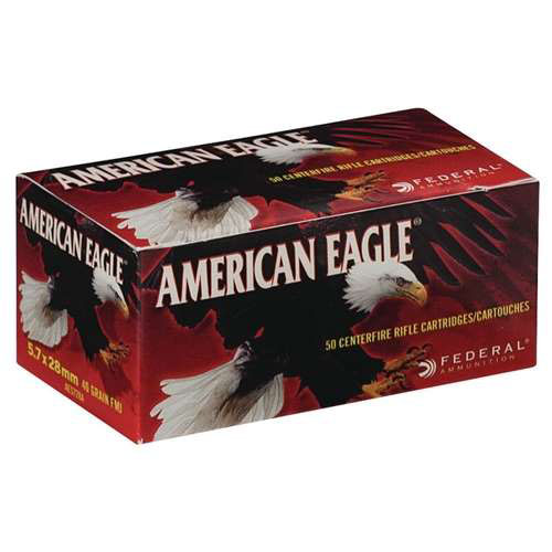 Federal American Eagle 5.7x28mm Ammo 40 Grain Total Metal Jacket