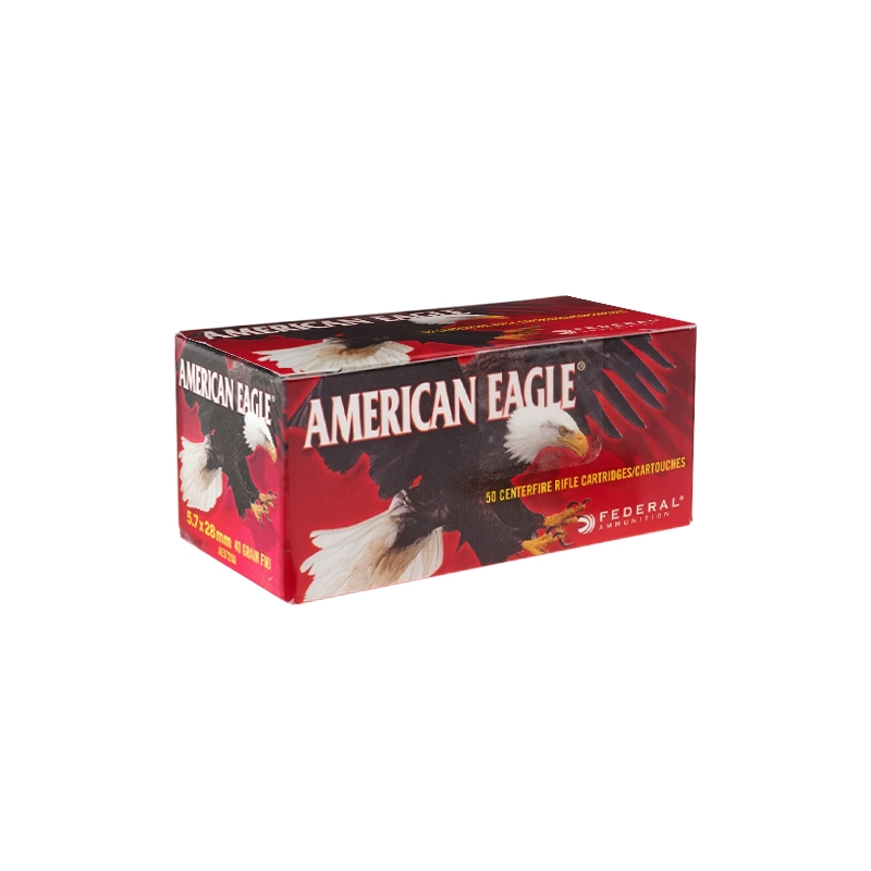 Federal American Eagle 5.7x28mm Ammo 40 Grain Total Metal Jacket