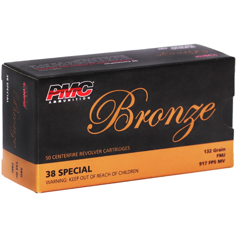 PMC Bronze 38 Special Ammunition 132 Grain Full Metal Jacket - 38G