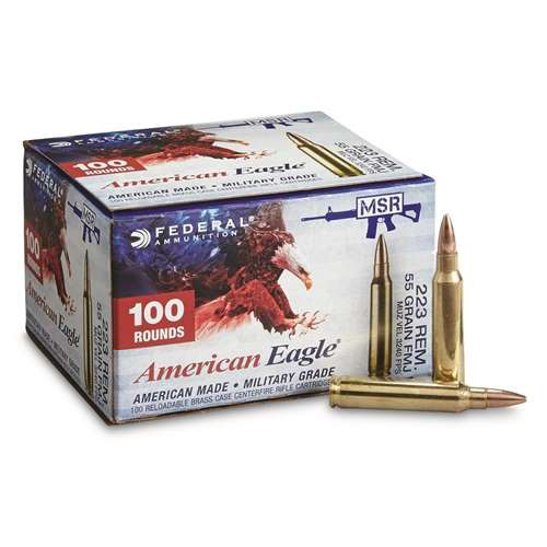 Federal American Eagle 223 Remington Ammo 55 Grain Full Metal Jacket Value Pack