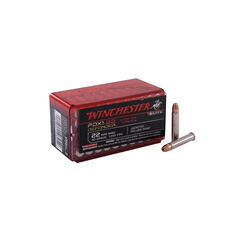 Winchester PDX1 22 WMR 40 Grain Jacketed Hollow Point