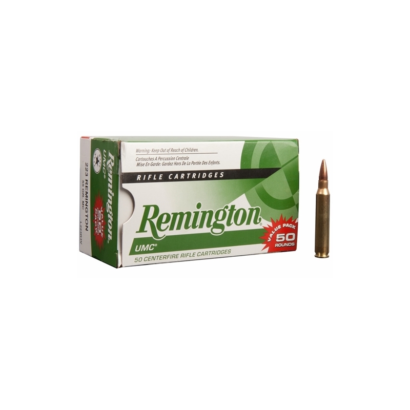 Remington UMC 223 Remington Ammo 55 Grain Full Metal Jacket Value Pack