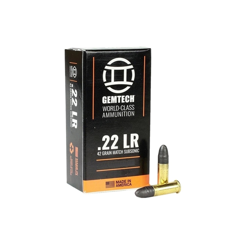 CCI Gemtech Subsonic 22 Long Rifle Ammo 42 Grain Lead Round Nose