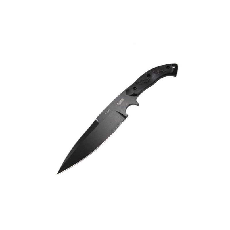 Blackhawk Tatang Fixed Blade Knife Straight Edge Black