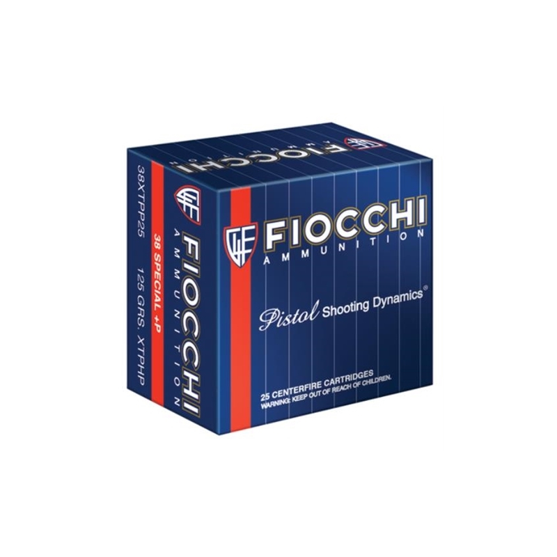 Fiocchi Extrema 38 Special Ammo 125 Grain +P Hornady XTP Jacketed Hollow Point