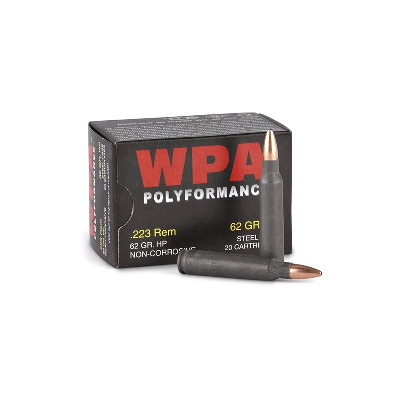Wolf Polyformance 223 Remington Ammo 62 Grain HP Steel Case