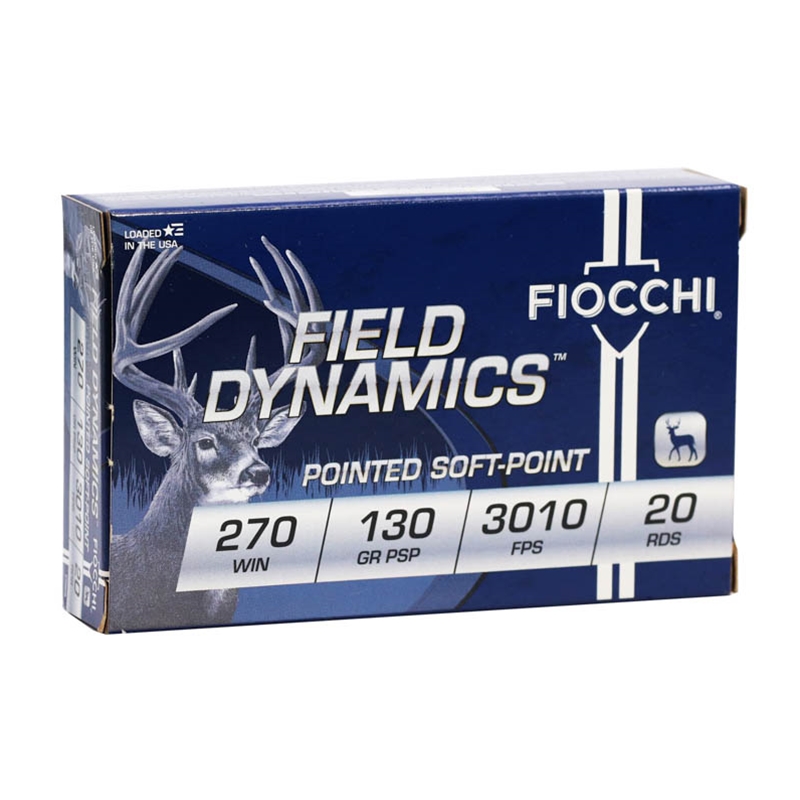 Fiocchi Field Dynamics 270 Winchester 130 Grain Pointed Soft Point Ammunition