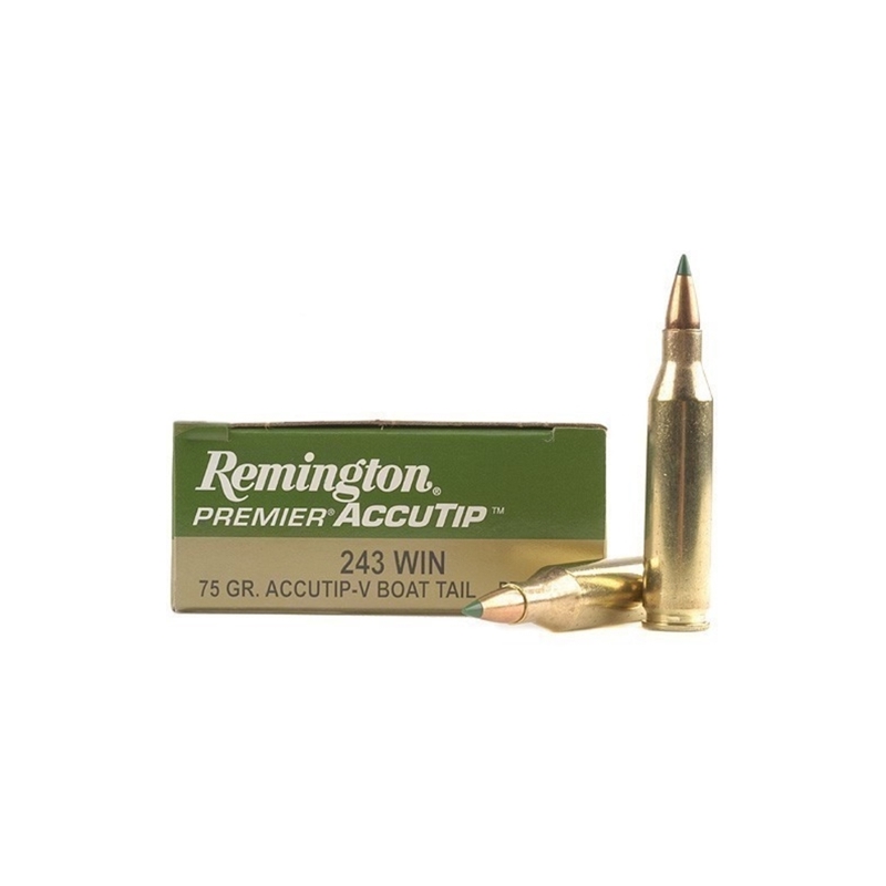 Remington Premier Varmint 243 Winchester 75 Grain AccuTip Boat Tail