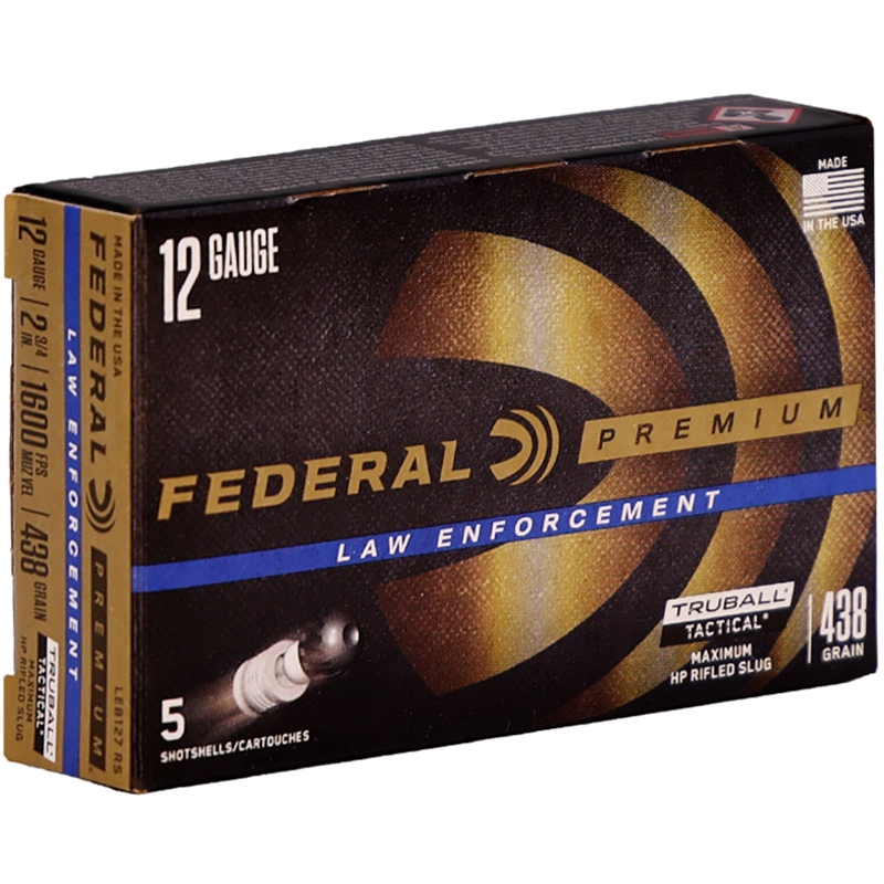 Federal Law Enforcement 12 Gauge Ammo 2 ¾” 1 oz Rifled Slug - LEB127RS