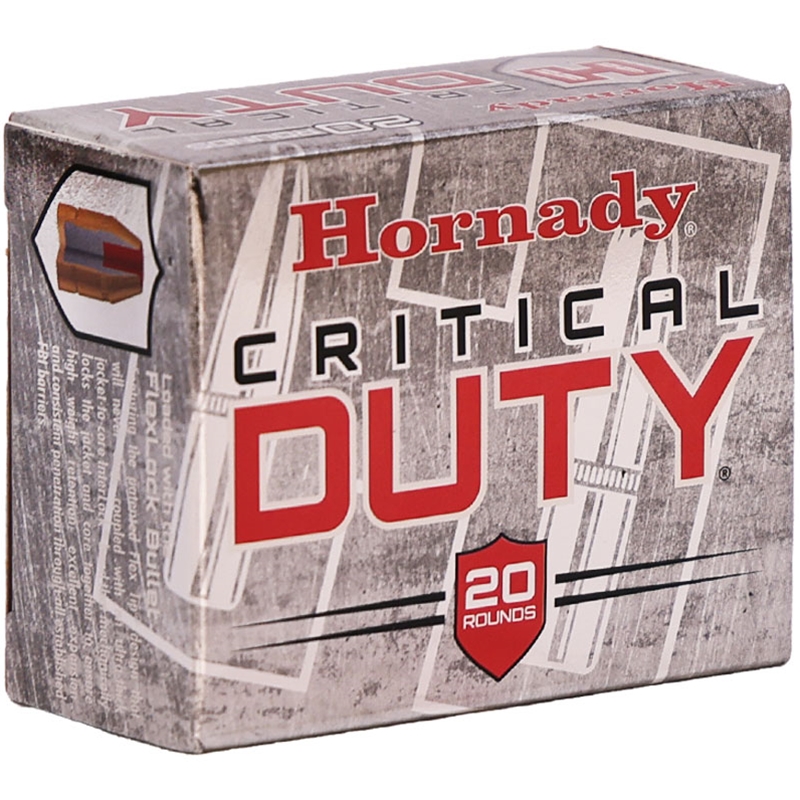    Hornady Critical Duty 45 ACP Auto P+ Ammo 220 Grain FlexLock - 90926