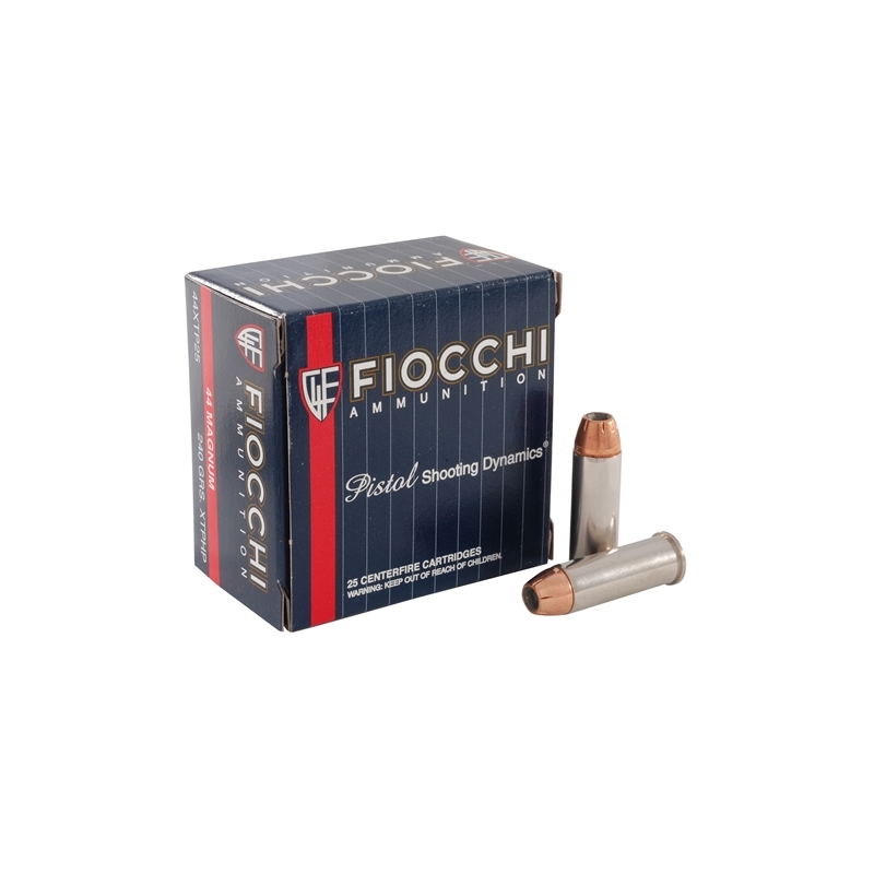 Fiocchi Extrema 44 Remington Magnum Ammo 240 Grain Hornady XTP Jacketed Hollow Point