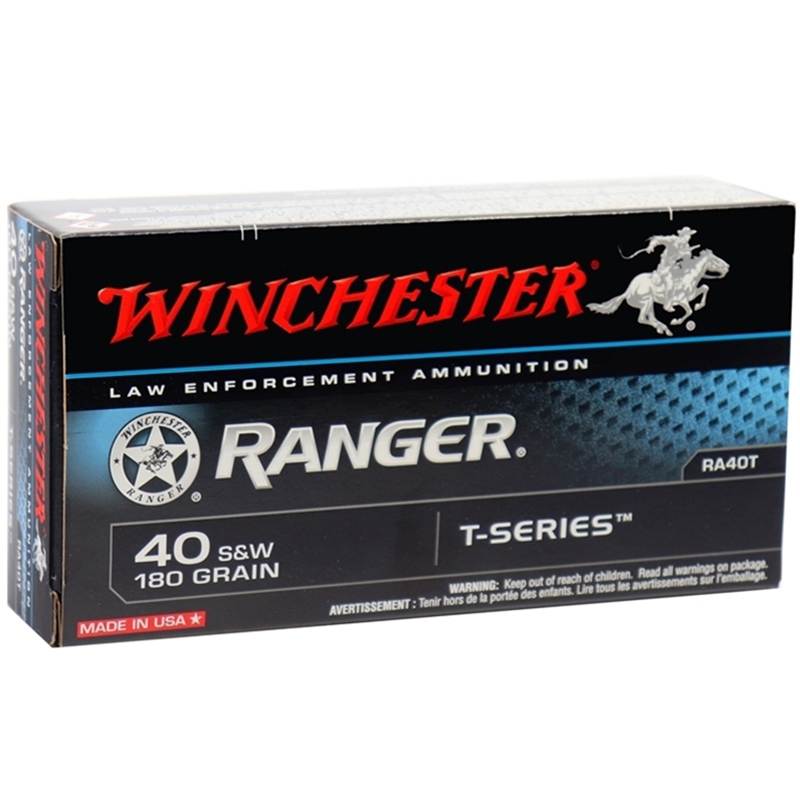 Winchester Ranger 40 S&W 180 Grain T-Series Bonded Jacketed Hollow Point