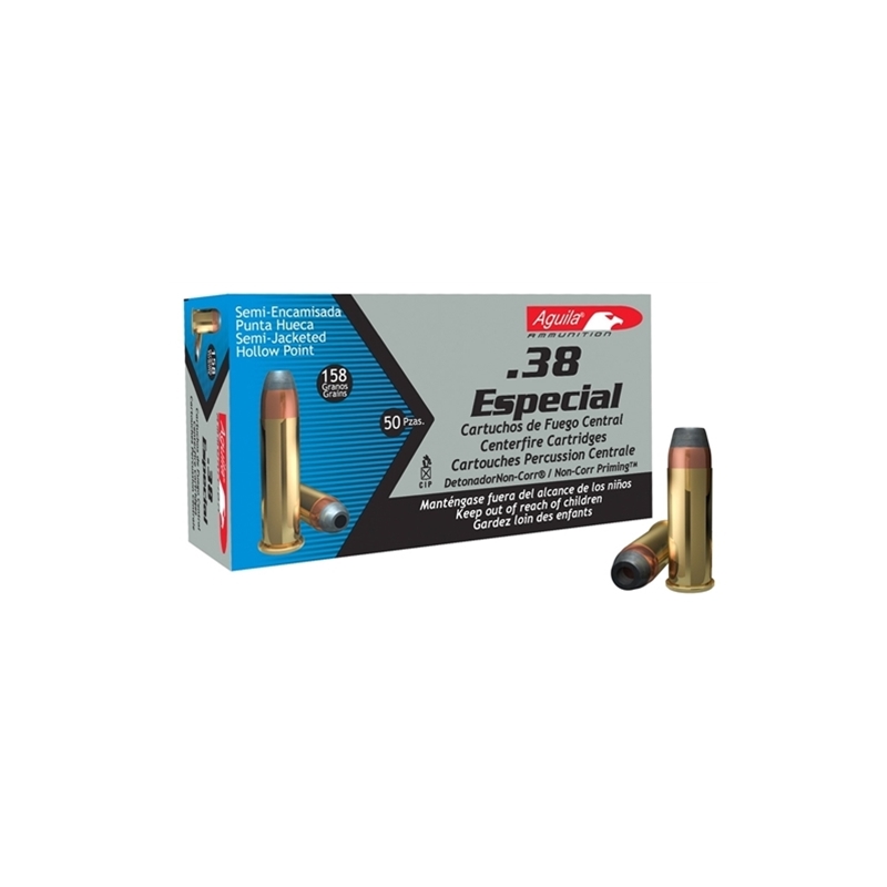 Aguila 38 Special Ammo 158 Grain Semi-Jacketed Hollow Point
