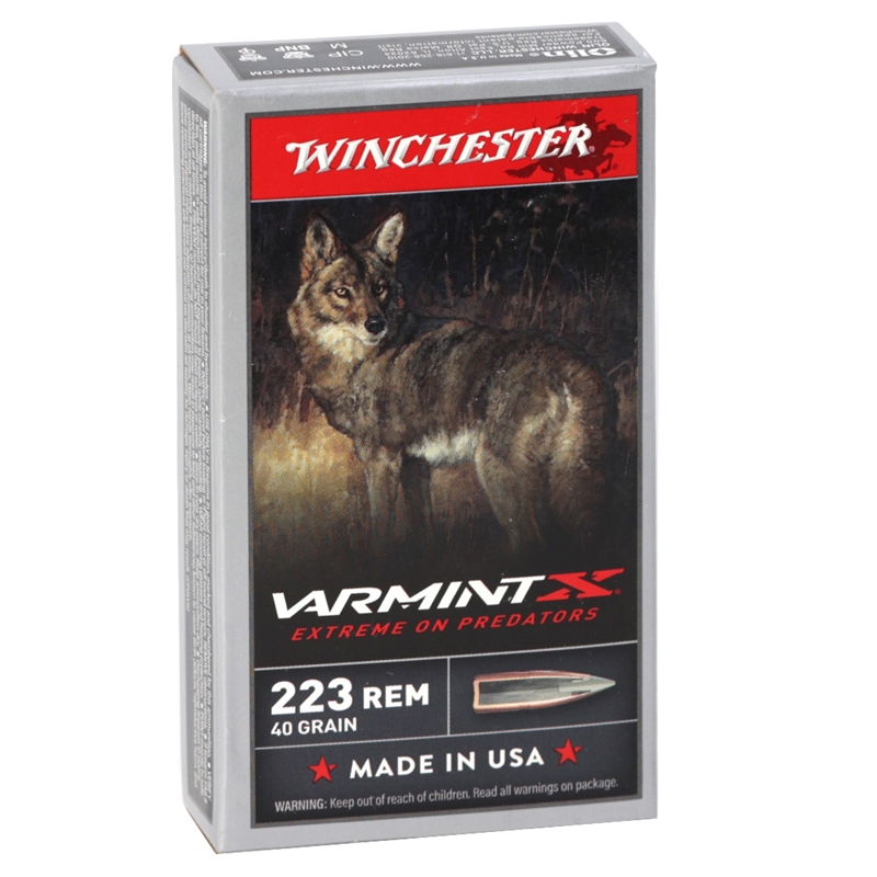 Winchester Varmint-X 223 Remington Ammo 40 Grain Polymer Tip
