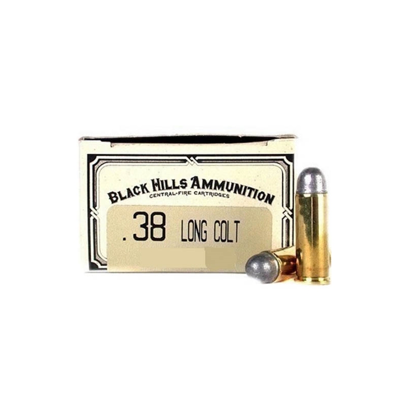 Black Hills Cowboy Action 38 Long Colt Ammo 158 Grain Lead Round Nose