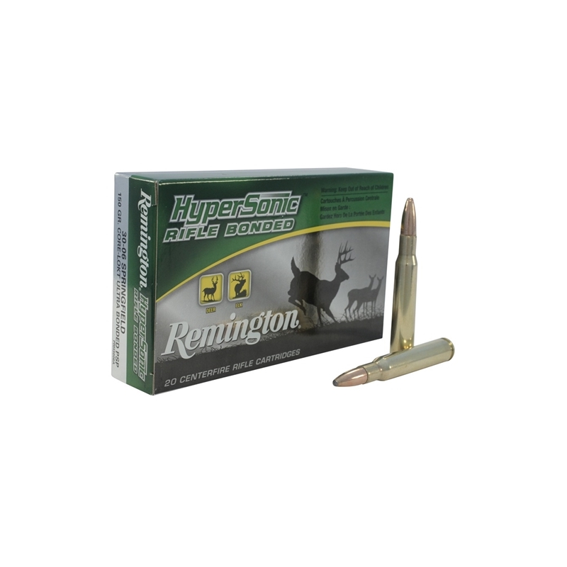 Remington HyperSonic 30-06 Springfield Ammo 150 Grain Bonded Pointed Soft Point