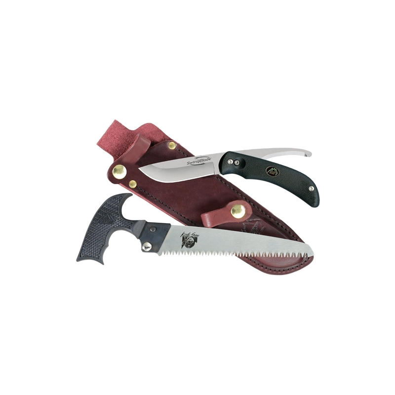 Outdoor Edge Rotating 2-Blade Knife/Saw Combo in Black