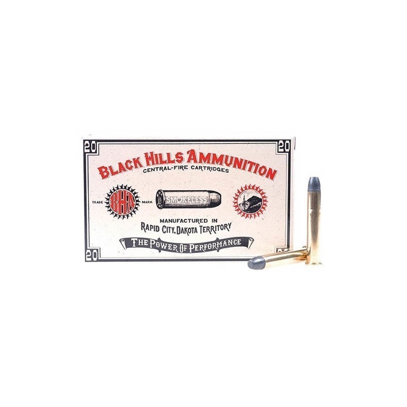 Black Hills Cowboy Action 38-55 WCF Ammo 255 Grain Lead Flat Nose 