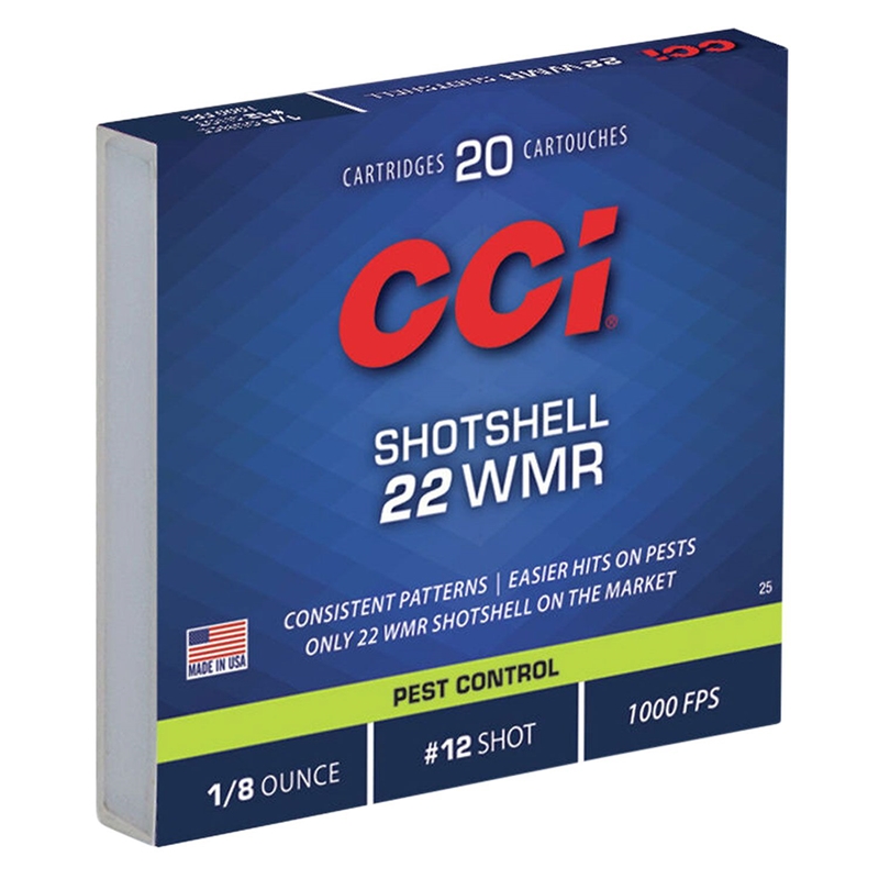 CCI Shotshell 22 WMR Ammo 52 Grain #12 Shot