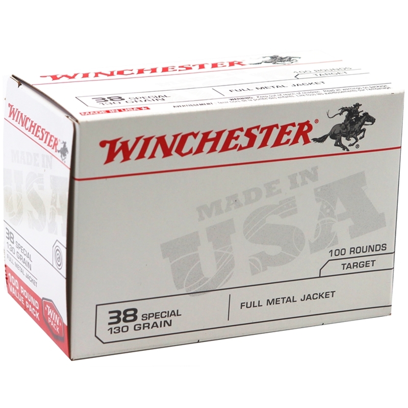 Winchester USA 38 Special 130 Grain Full Metal Jacket Value Pack