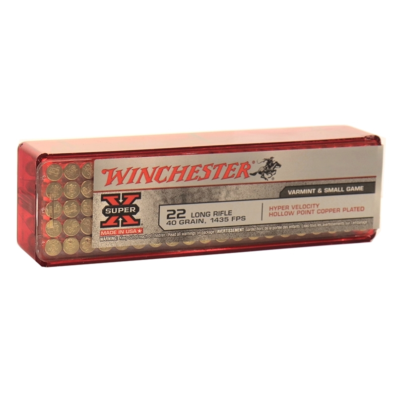 Winchester Hyper Speed 22 Long Rifle 40 Grain Plated Lead Hollow Point