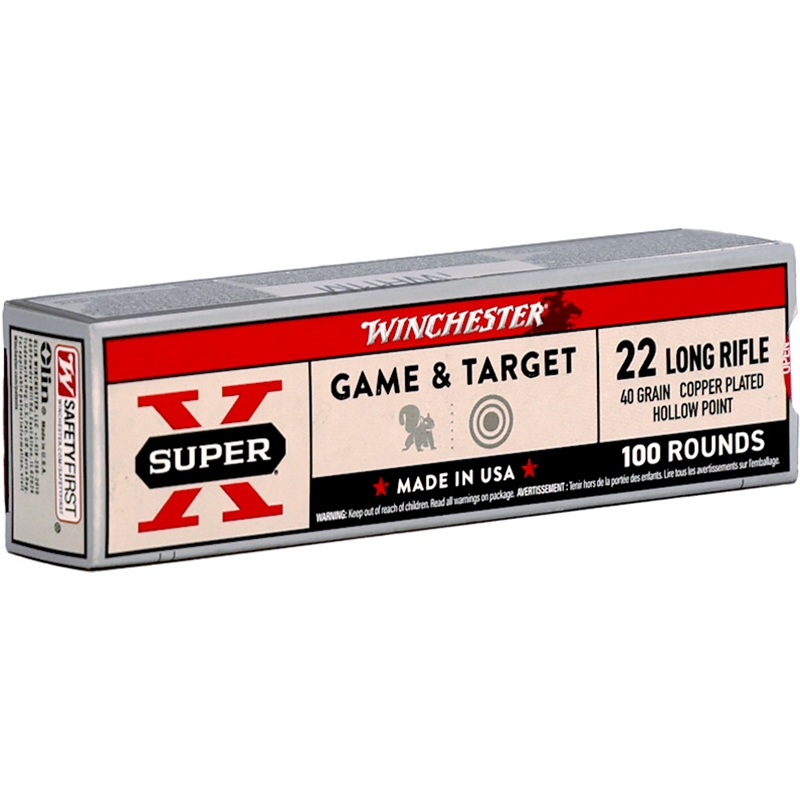 Winchester Super-X 22 Long Rifle Ammo 40 Grain Power Point Hollow Point - X22LRPP1