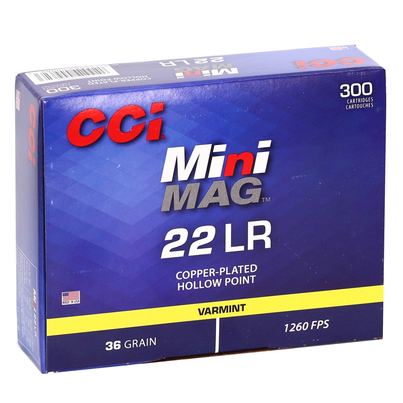 CCI Swamp People Mini-Mag 22 Long Rifle Ammo 36 Grain Plated Lead Hollow Point