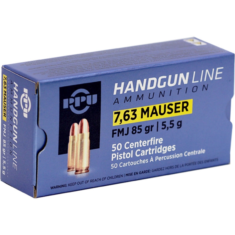 Prvi Partizan 7.63 Mauser Ammo 85 Grain Full Metal Jacket