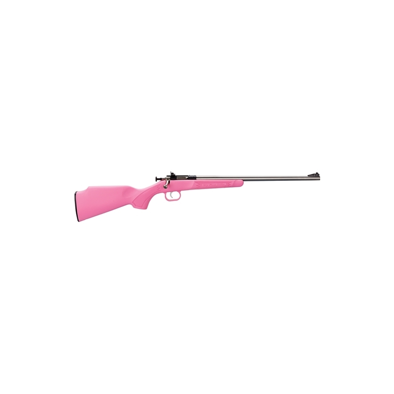 KSA Crickett Rifle 22 LR Single Shot Black Synthetic Stock Pink