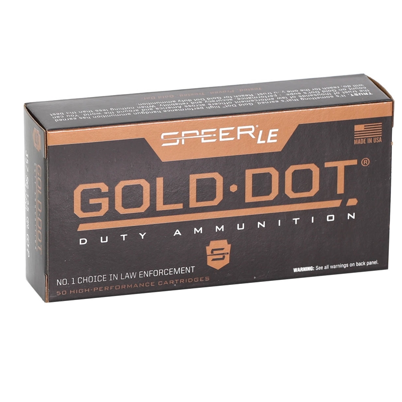 Speer Gold Dot LE 357 SIG Ammo 125 Grain Jacketed Hollow Point