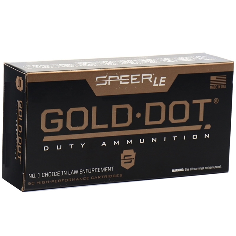 Speer Gold Dot LE Duty 45 GAP Ammo 200 Grain Gold Dot Hollow Point