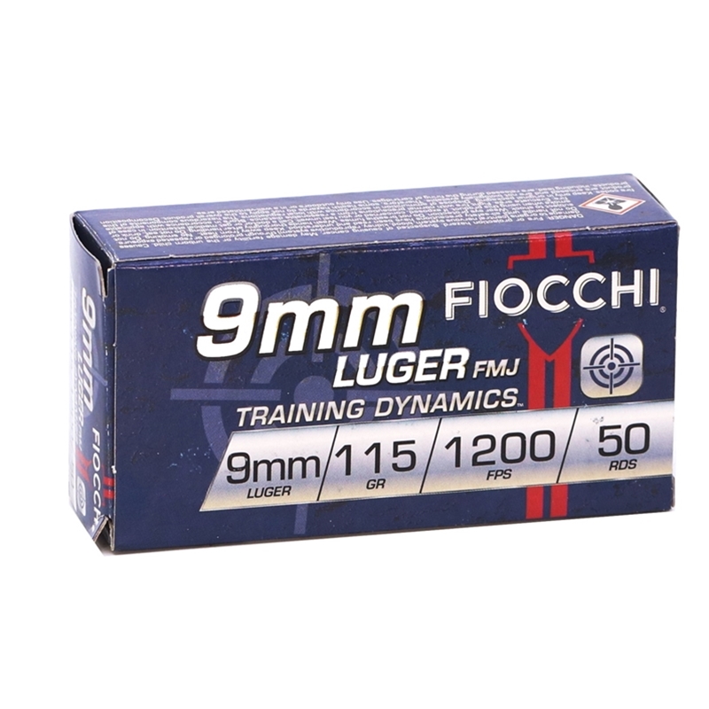 Fiocchi Shooting Dynamics 9mm Luger Ammo 115 Grain Full Metal Jacket