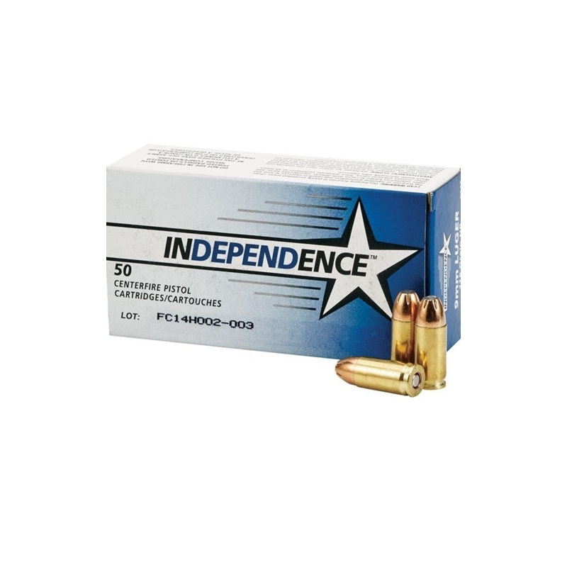 Independence 9mm Luger 115 Grain Jacketed Hollow Point
