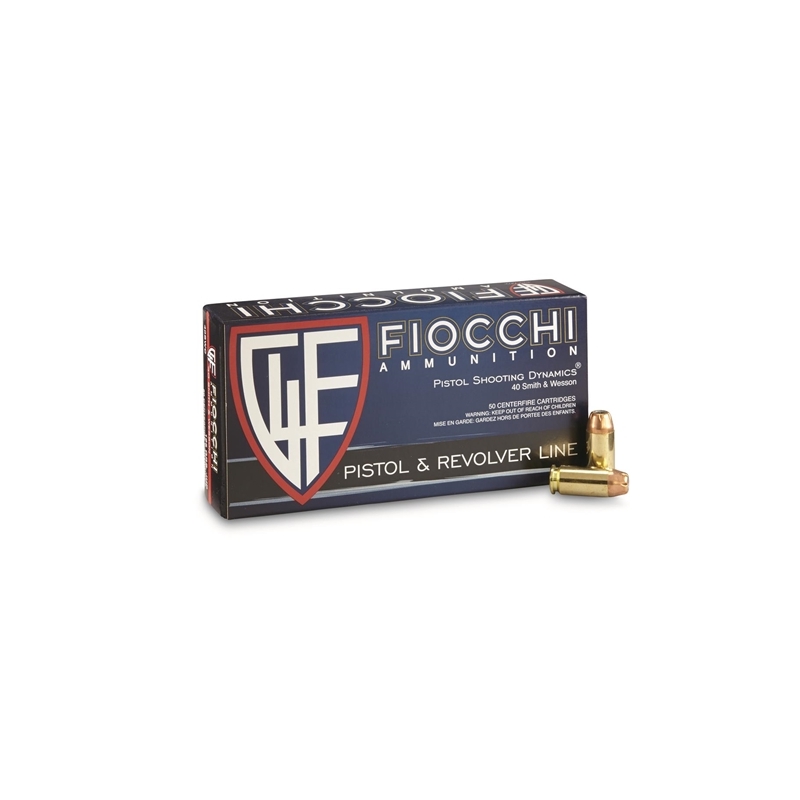 Fiocchi Shooting Dynamics 40 S&W Ammo 180 Grain Complete Metal Jacket