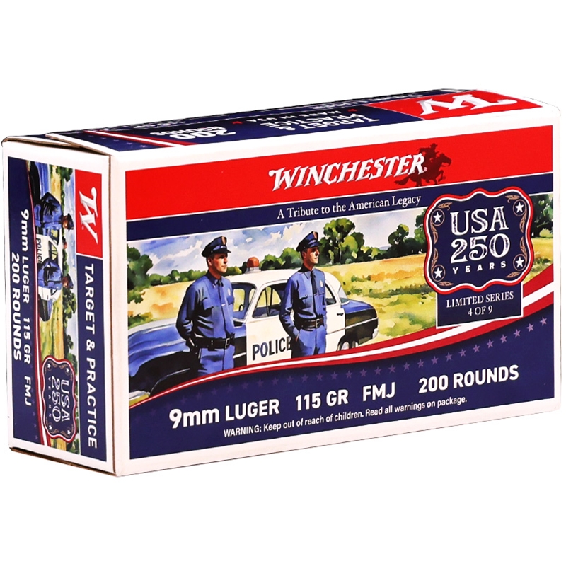 Winchester USA 9mm Ammo 115 Grain Full Metal Jacket - USA9W