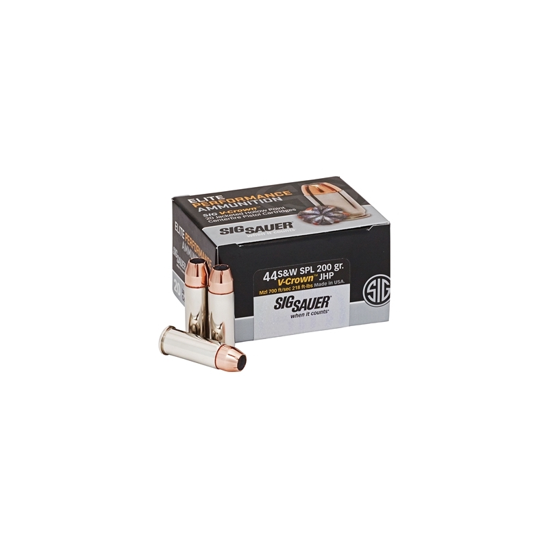 Sig Sauer Elite Performance 44 Special Ammo 200 Grain V-Crown Jacketed Hollow Point