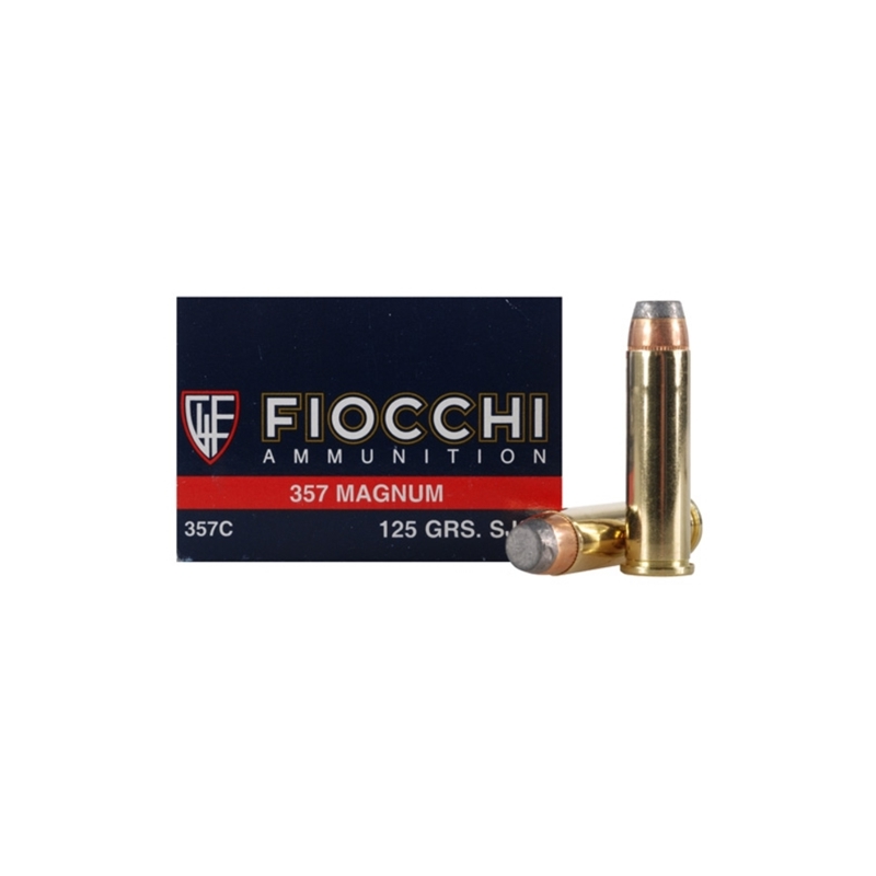 Fiocchi Shooting Dynamics 357 Magnum Ammo 125 Grain Semi Jacketed Soft Point