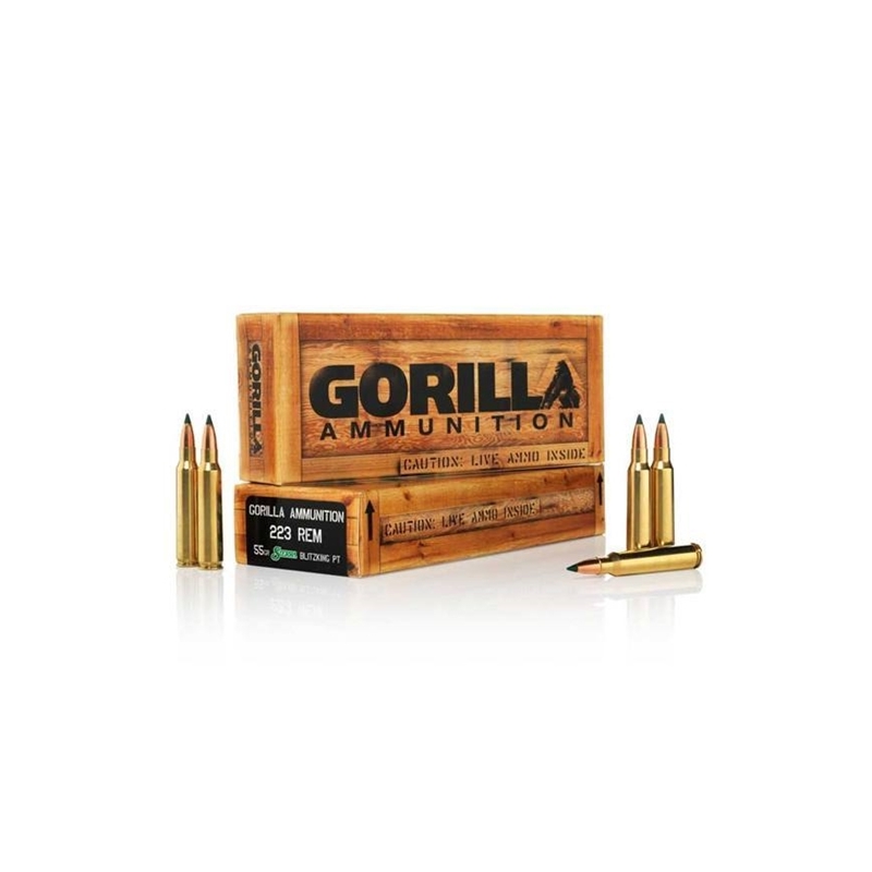 Gorilla Ammunition 223 Remington Ammo 55 Grain BlitzKing