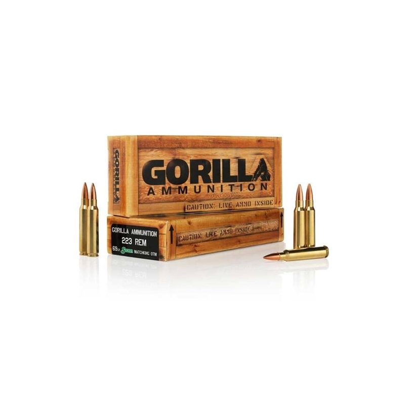 Gorilla Ammunition 223 Remington Ammo 69 Grain Sierra Match King Hollow Point