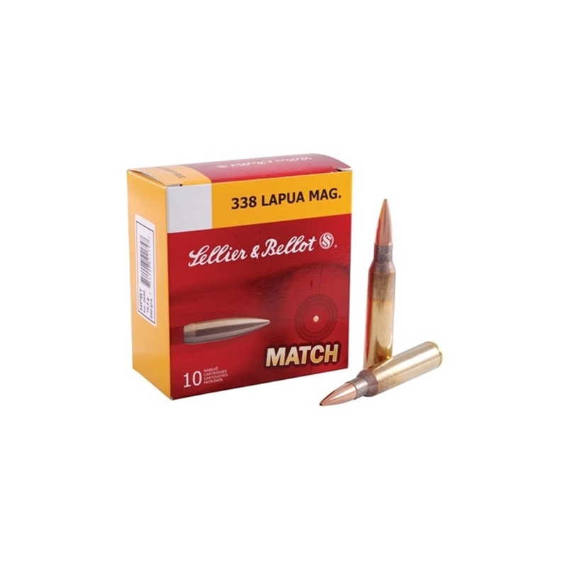 Sellier & Bellot 338 Lapua Magnum Ammo 250 Grain Hollow Point Boat Tail 
