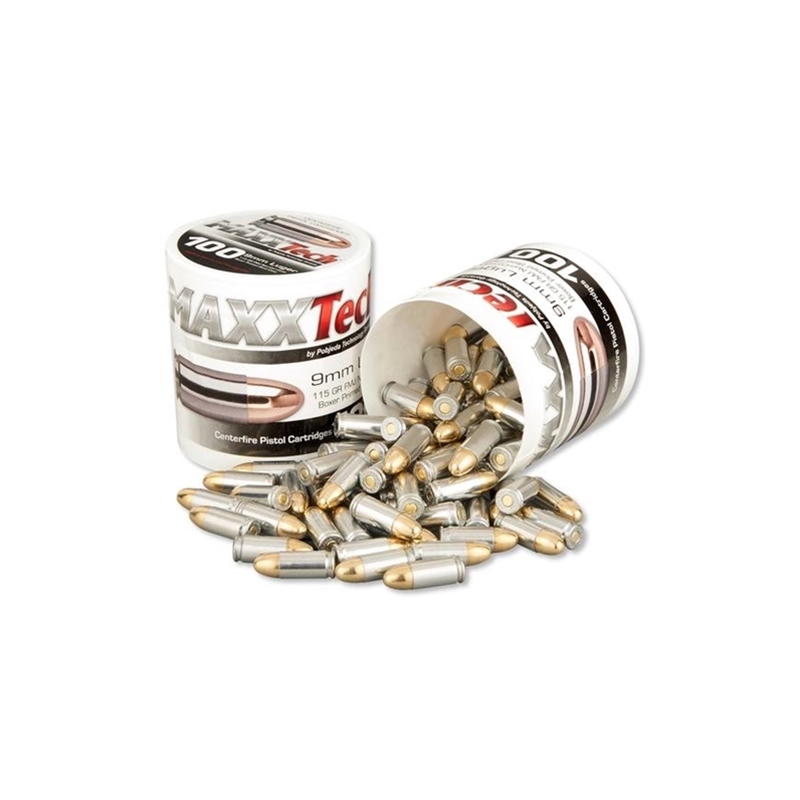 Tul Maxxtech 9mm 115 Grain Ammo FMJ Steel Case