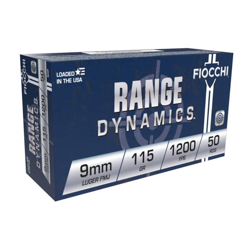 Fiocchi Shooting Dynamics 9mm Luger Ammo 115 Grain Complete Metal Jacket