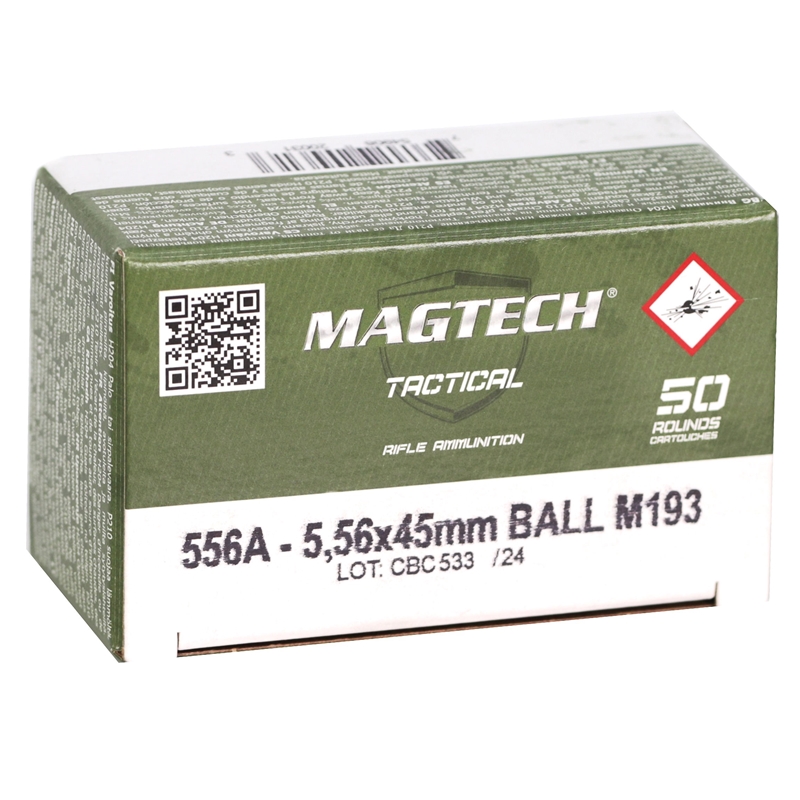 Magtech Tactical 5.56x45mm Ammunition 55 Grain Full Metal Jacket - MT556A