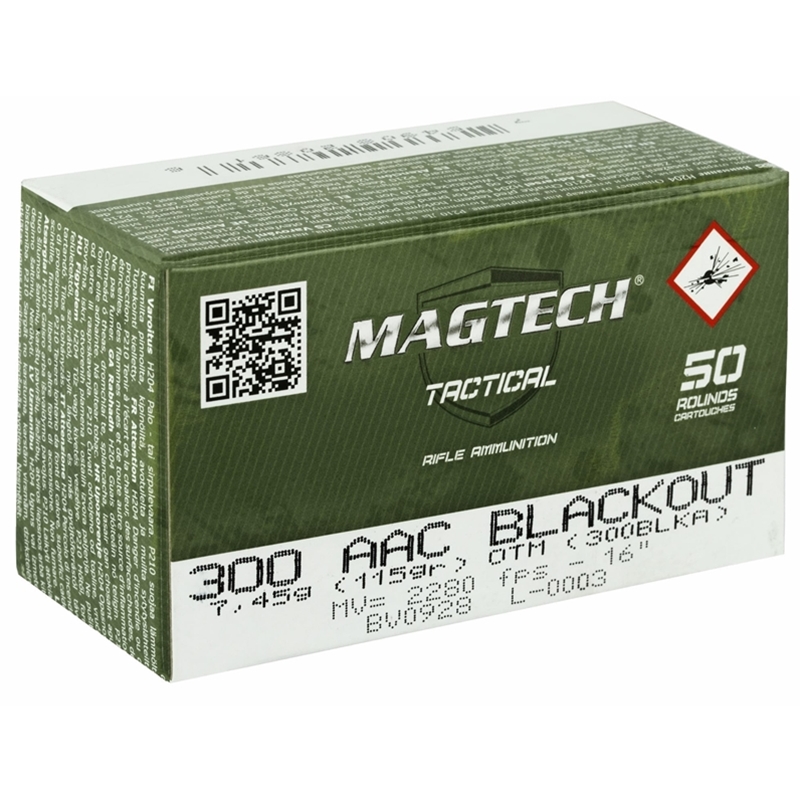 MagTech 300 AAC Blackout Ammo 115 Grain Open Tip 