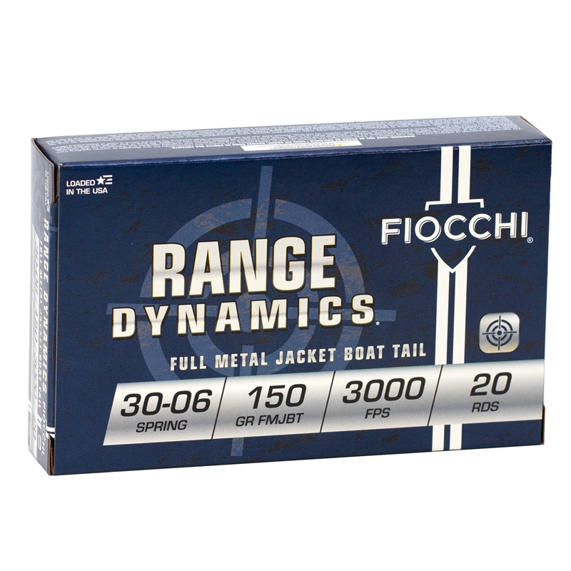 Fiocchi Range Dynamics 30-06 Springfield Ammo 150 Grain Full Metal Jacket