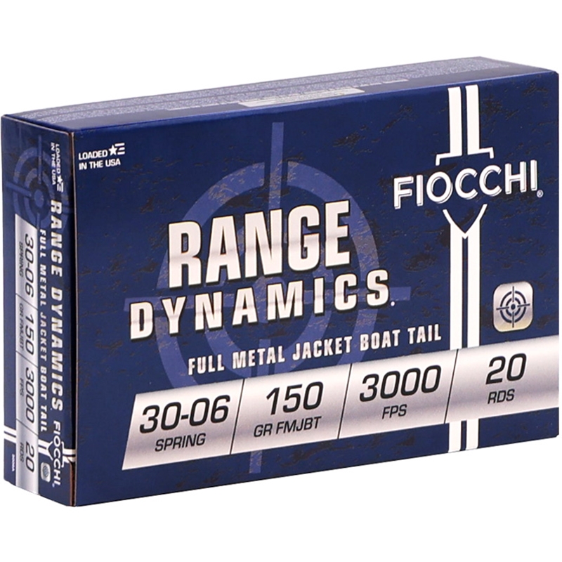 Fiocchi Range Dynamics 30-06 Springfield Ammo 150 Grain Full Metal Jacket - FCH3006A