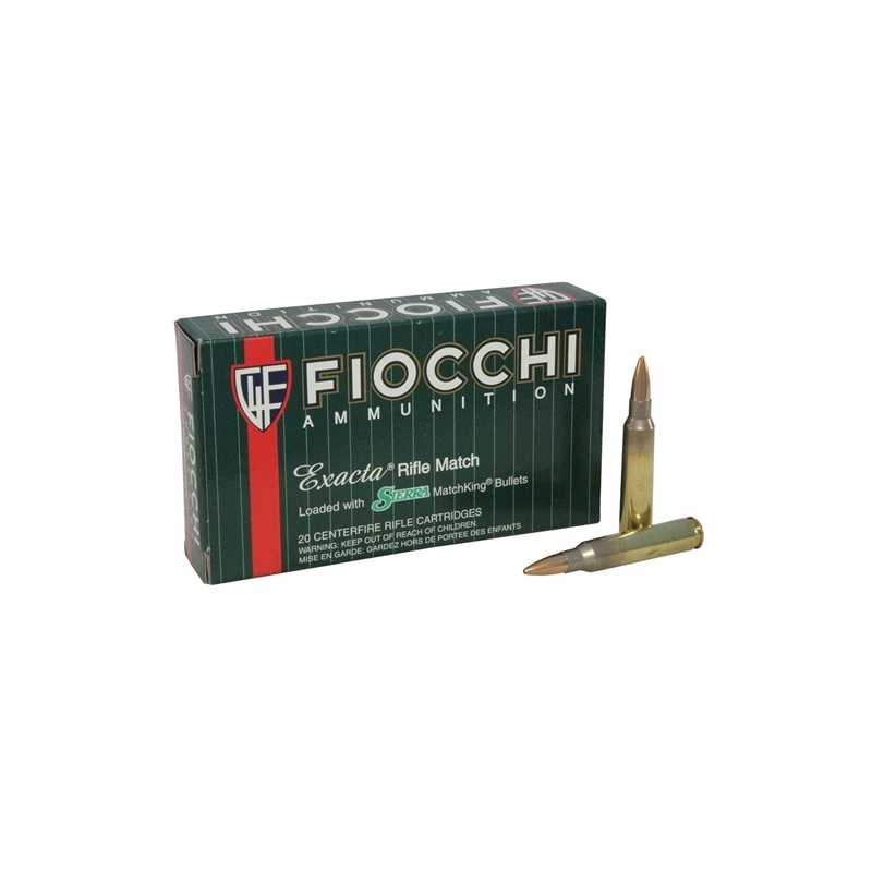 Fiocchi Exacta Match 308 Winchester Ammo 180 Grain Sierra MatchKing Hollow Point